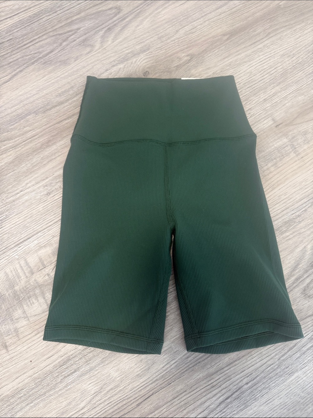 High-Waist Women’s Bike Shorts — Dark Green